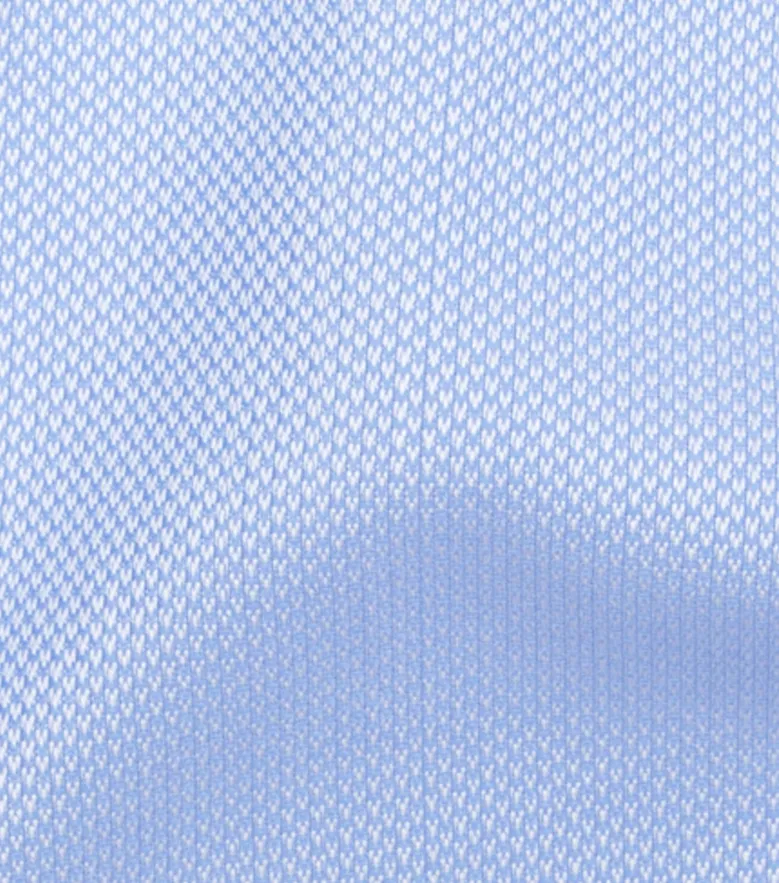 Chemise dobby facile à repasser uni bleu ciel