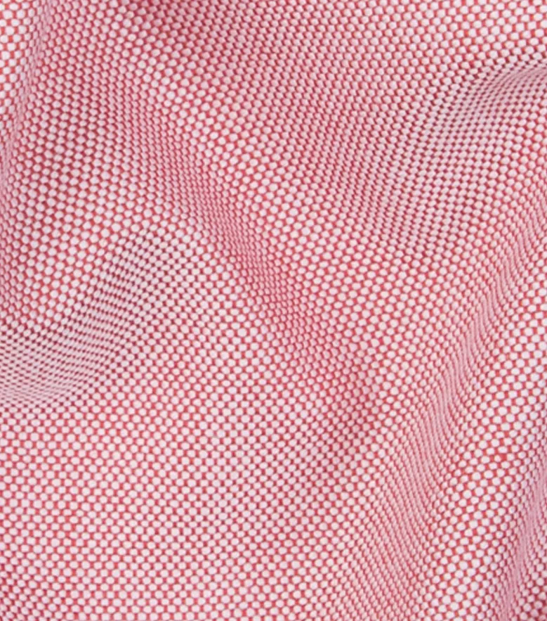 Chemise en Oxford américain épais uni rouge corail