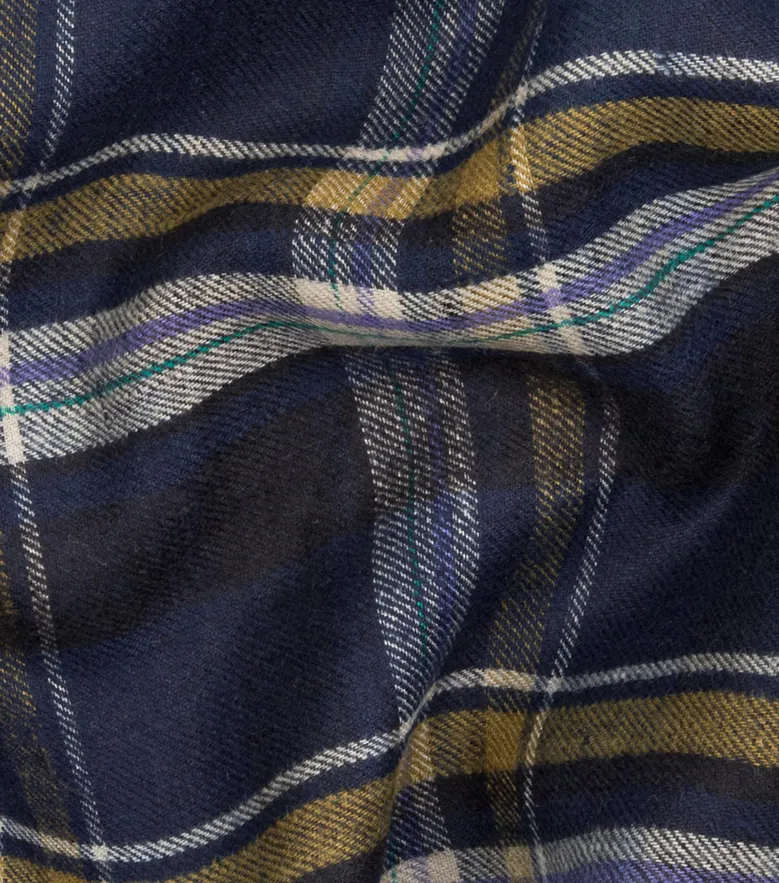 Chemise en lin épais à carreaux bleus et jaunes