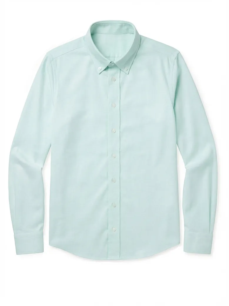 Chemise en Oxford uni vert