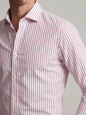 Camicia a righe rosse bordeaux